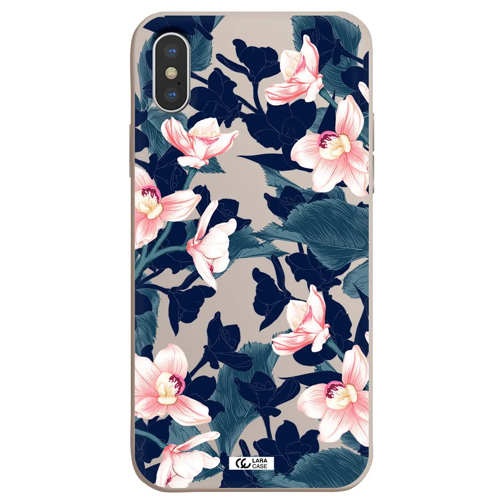 Orchid Apple iPhone X Silicone Stone Case