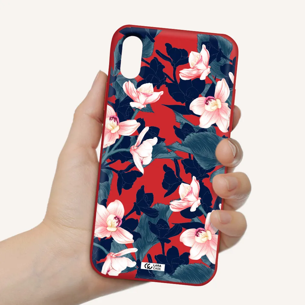 Orchid Apple iPhone XS Silicone Imperial Red Case