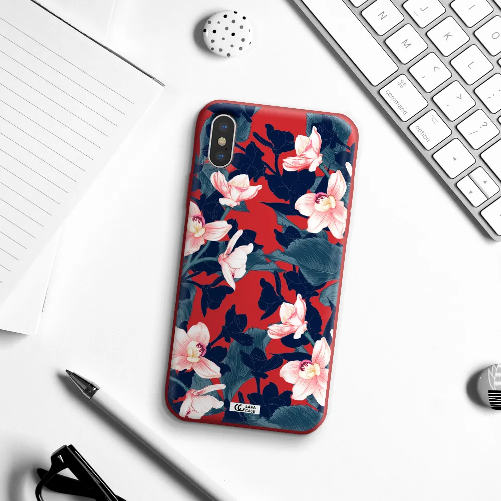Orchid Apple iPhone XS Silicone Imperial Red Case