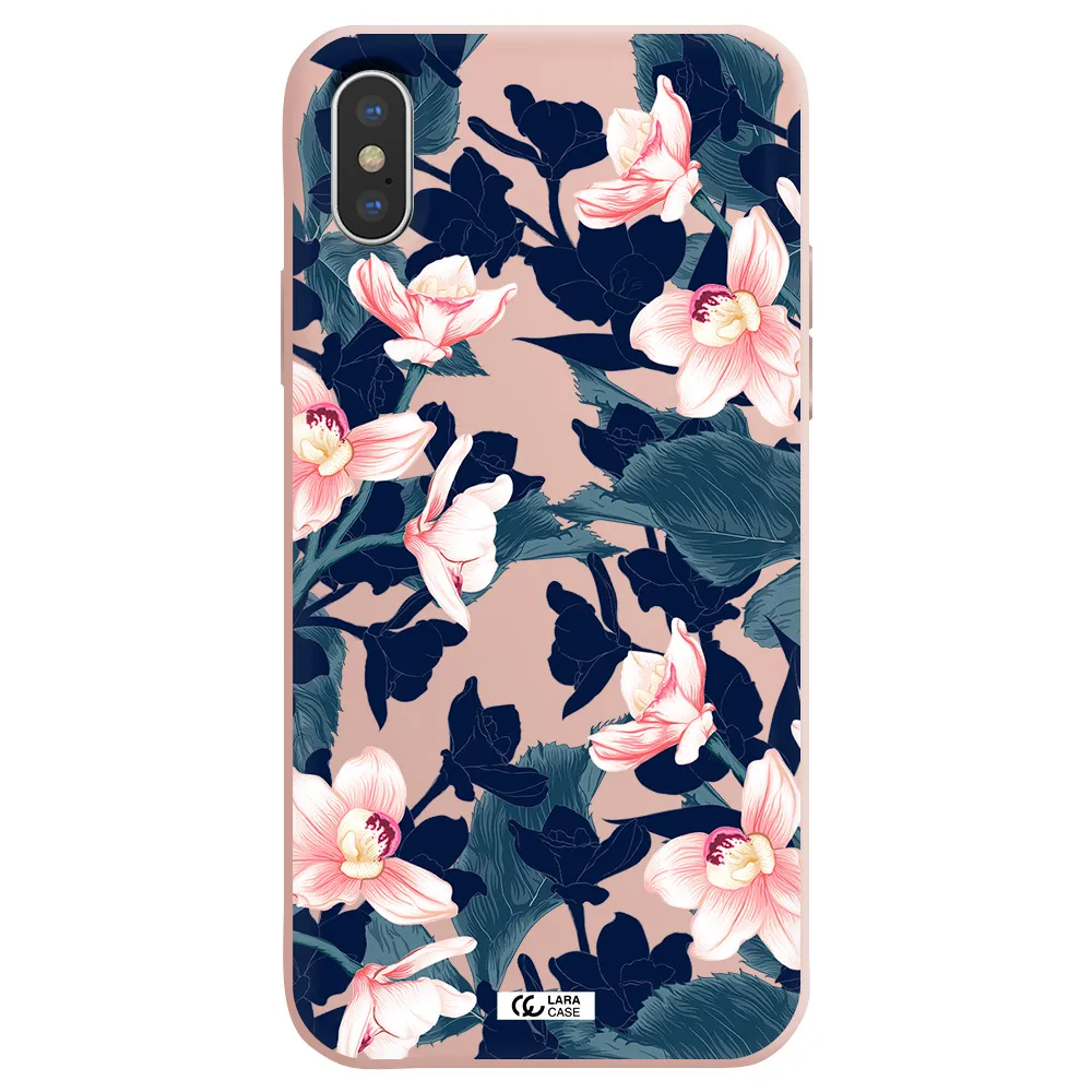 Orchid Apple iPhone XS Silicone pastel pink Case