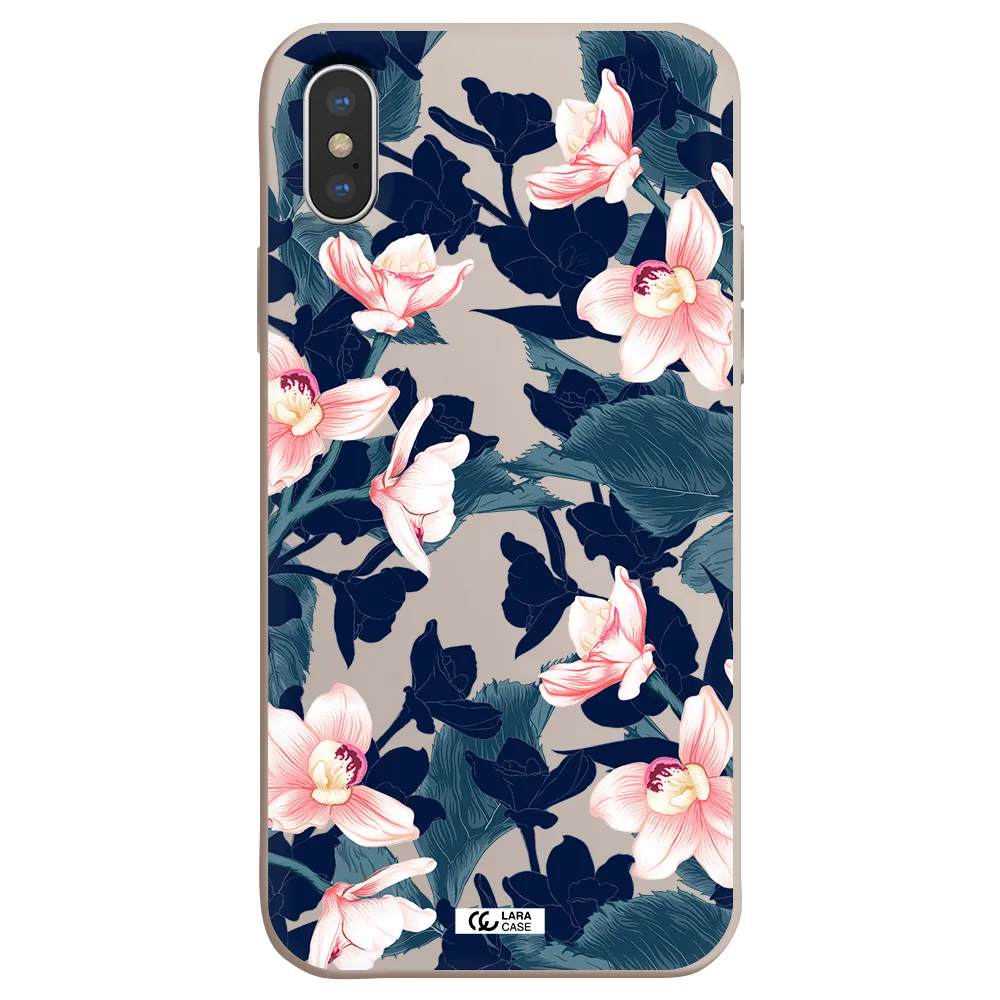Orchid Apple iPhone XS Silicone Stone Case
