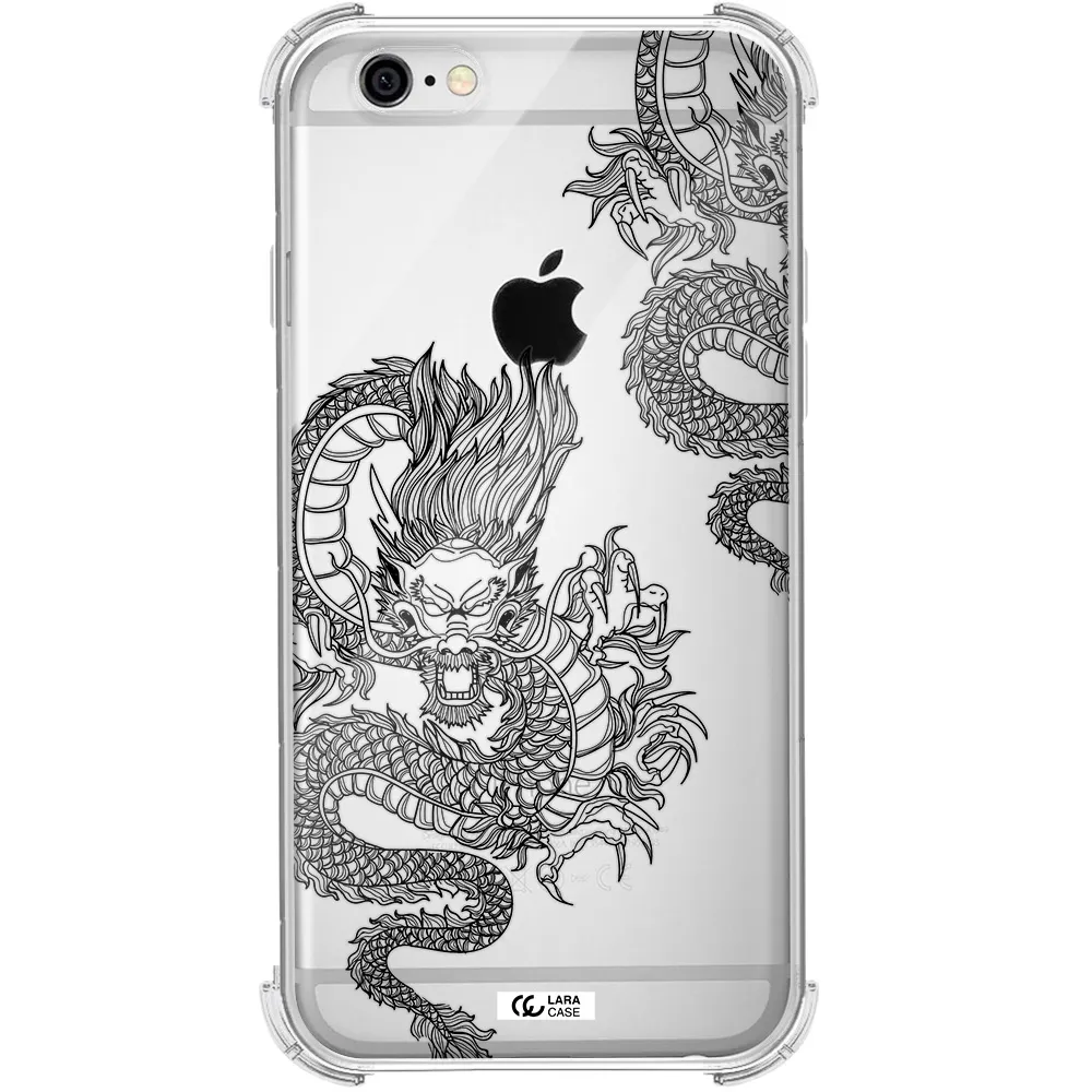 Dragon Line Art Apple iPhone 6 Clear PC Case