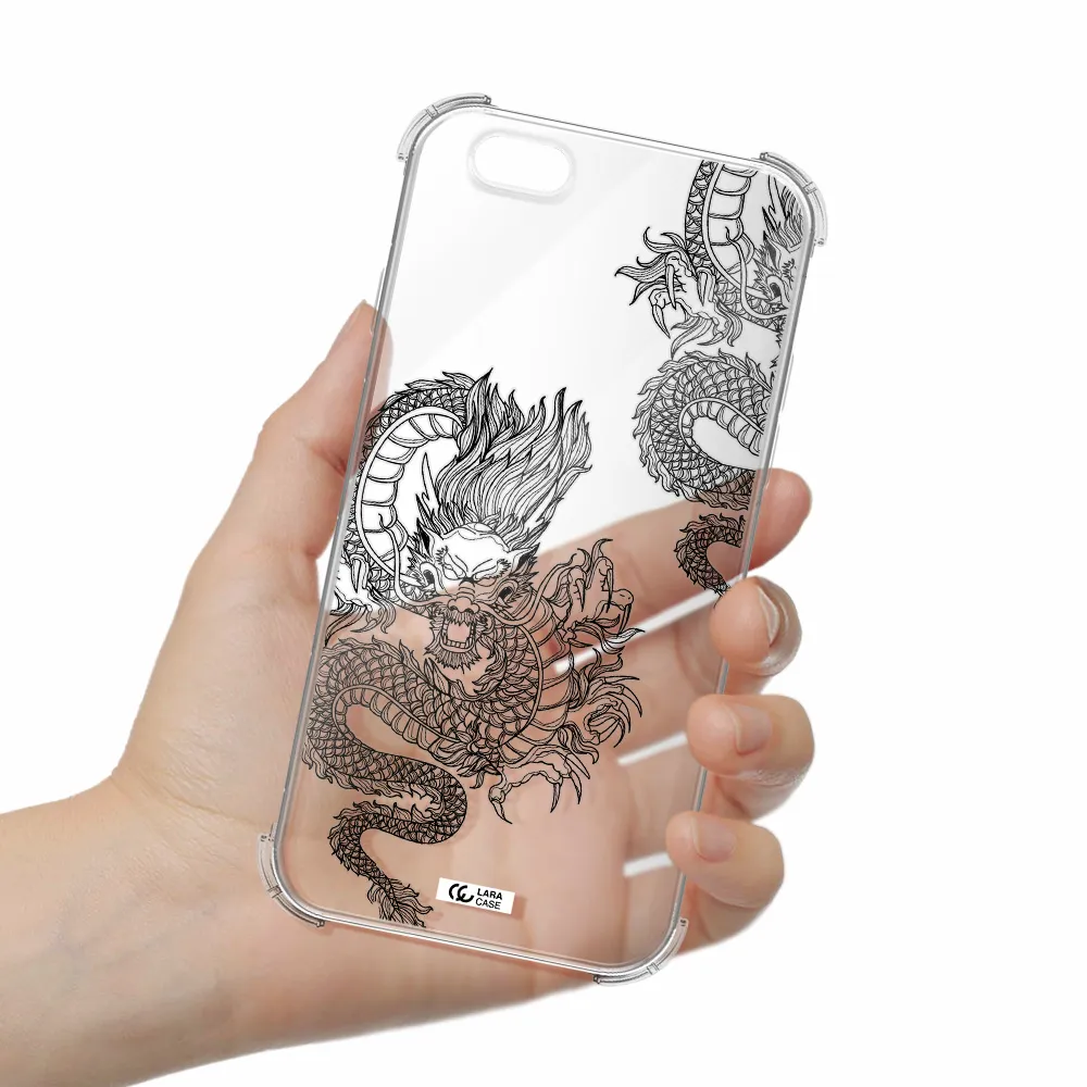 Dragon Line Art Apple iPhone 6 Clear PC Case