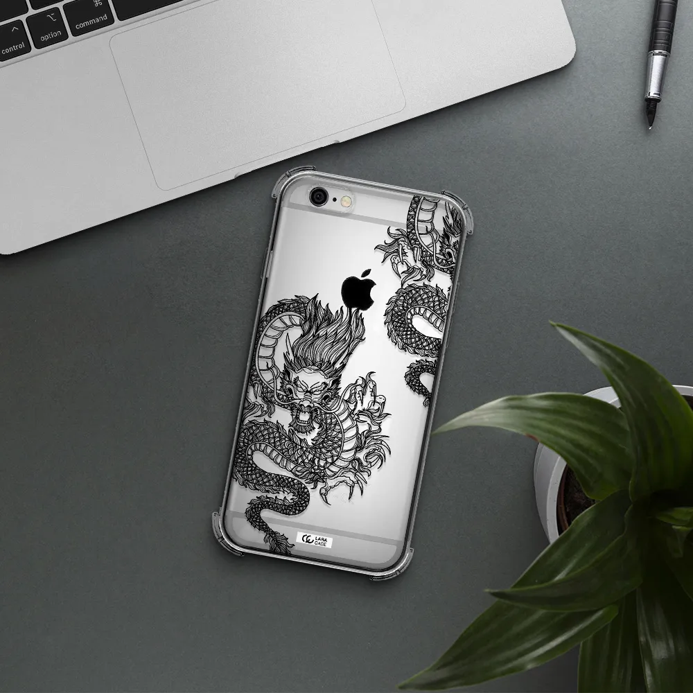 Dragon Line Art Apple iPhone 6 Clear PC Case