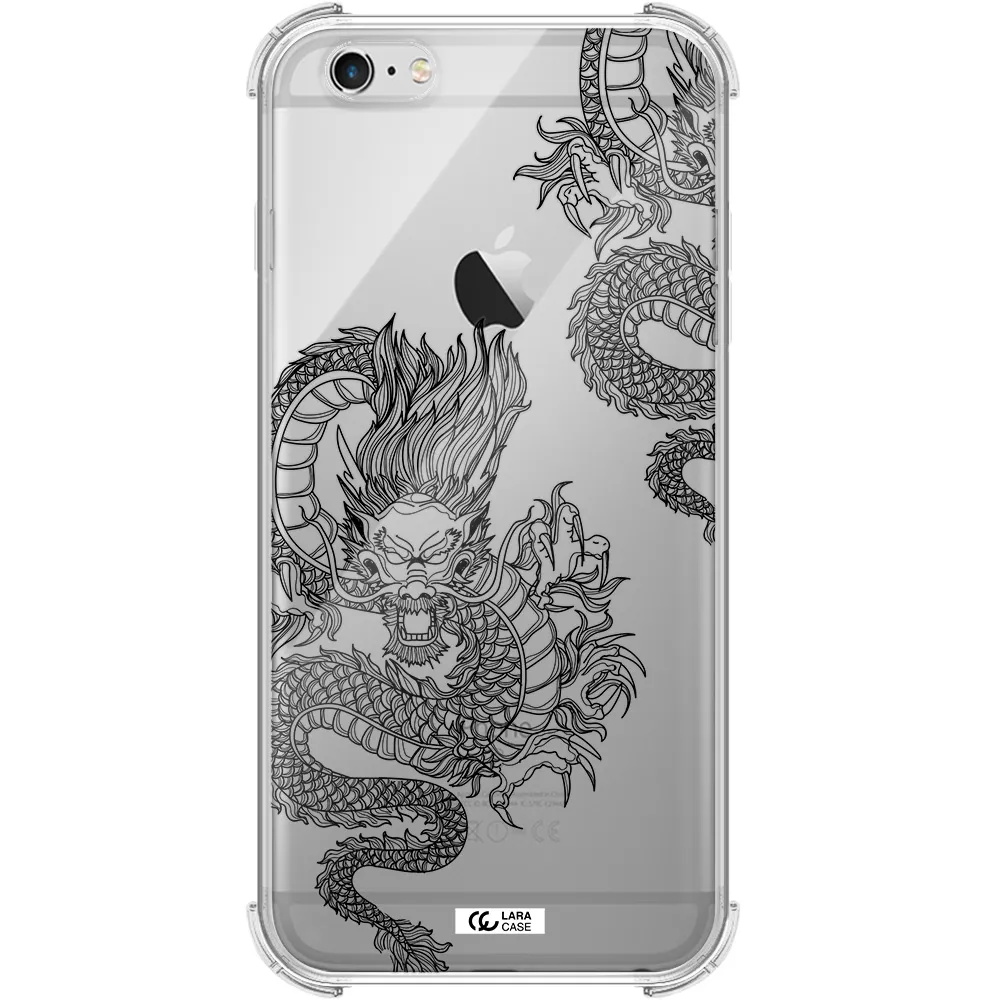 Dragon Line Art Apple iPhone 6 plus Clear PC Case