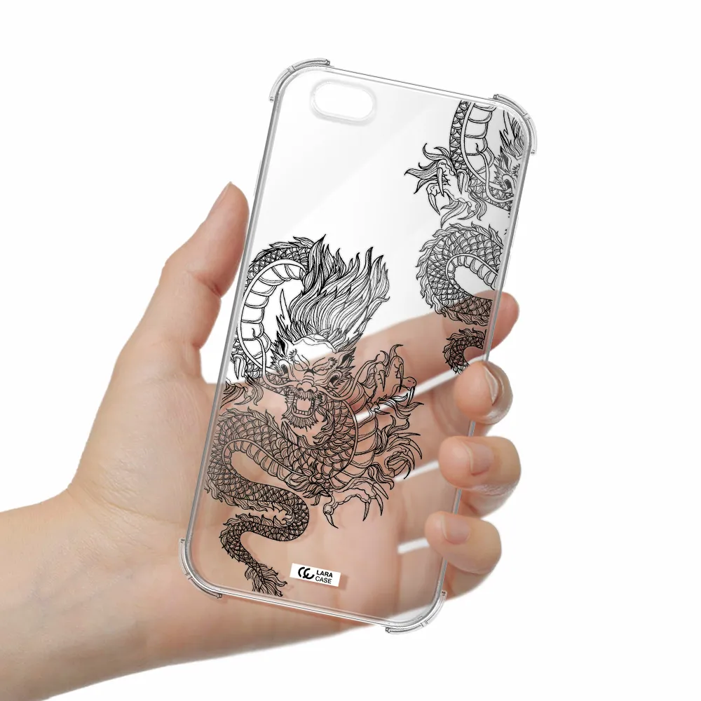 Dragon Line Art Apple iPhone 6 plus Clear PC Case