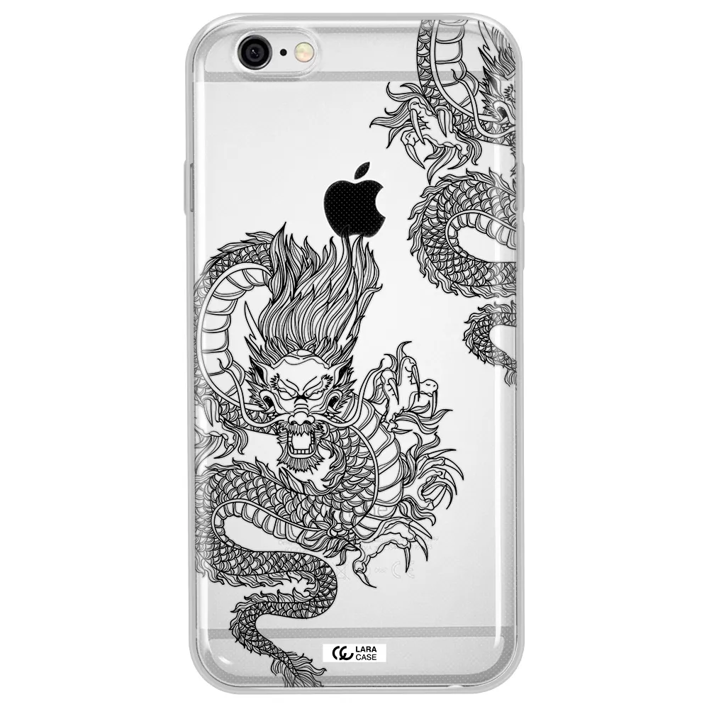 Dragon Line Art Apple iPhone 6 plus Clear TPU Case