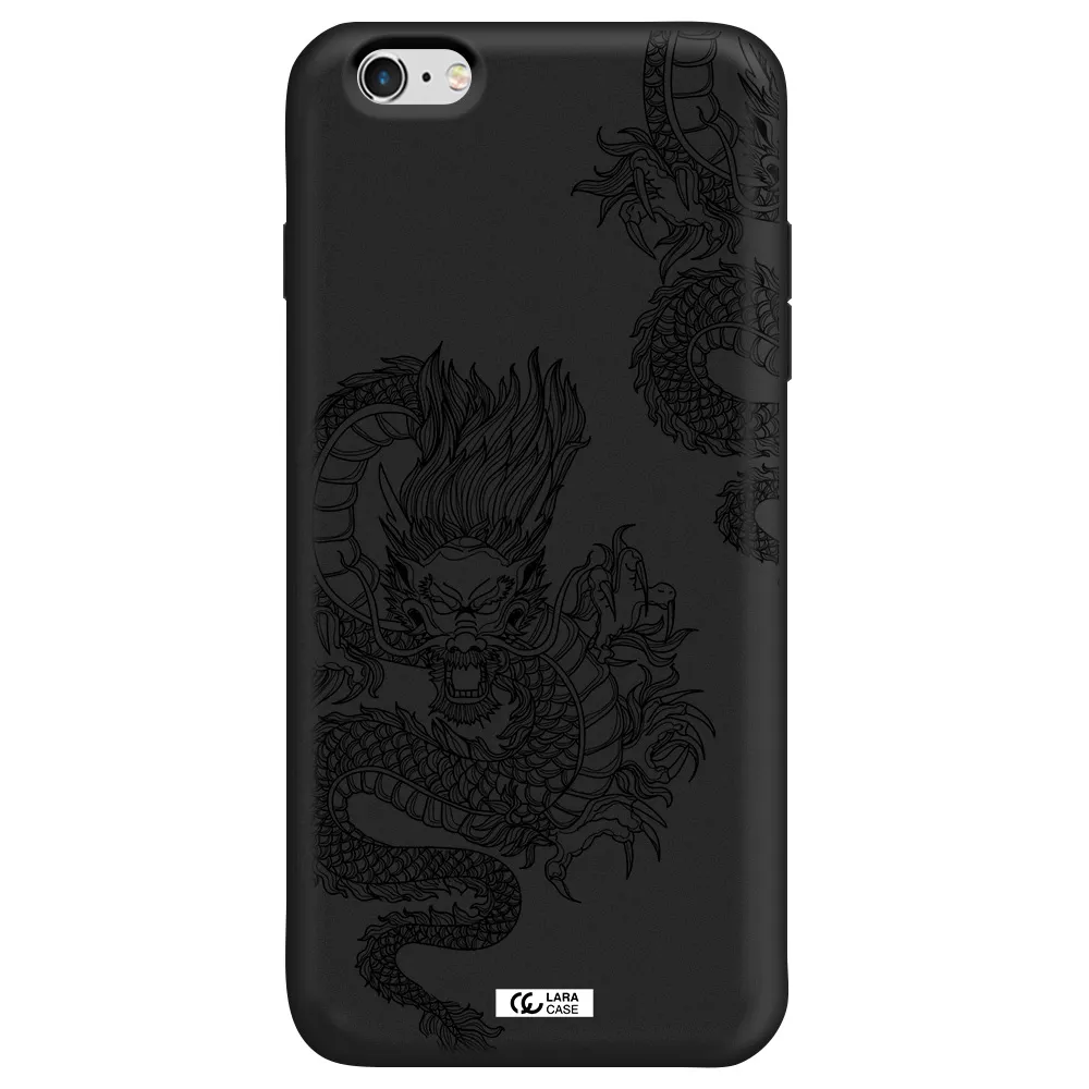 Dragon Line Art Apple iPhone 6 plus Silicone black Case