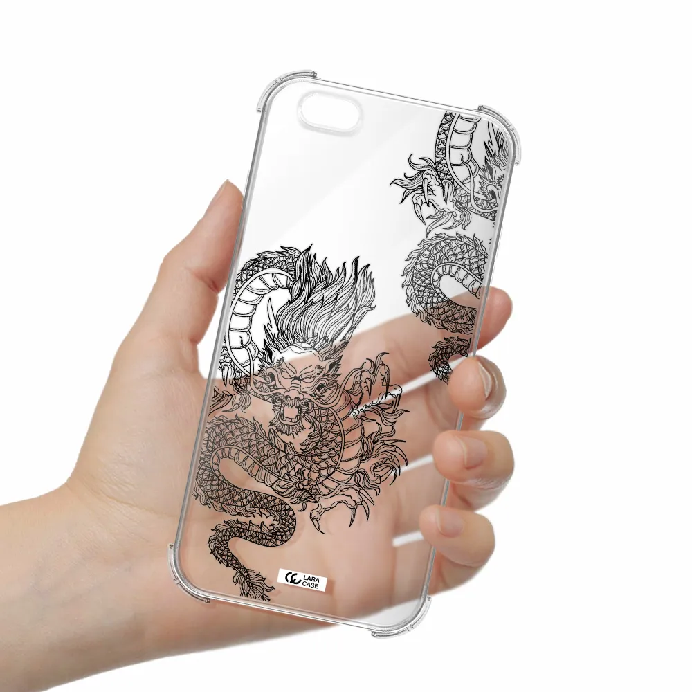 Dragon Line Art Apple iPhone 6 s plus Clear PC Case