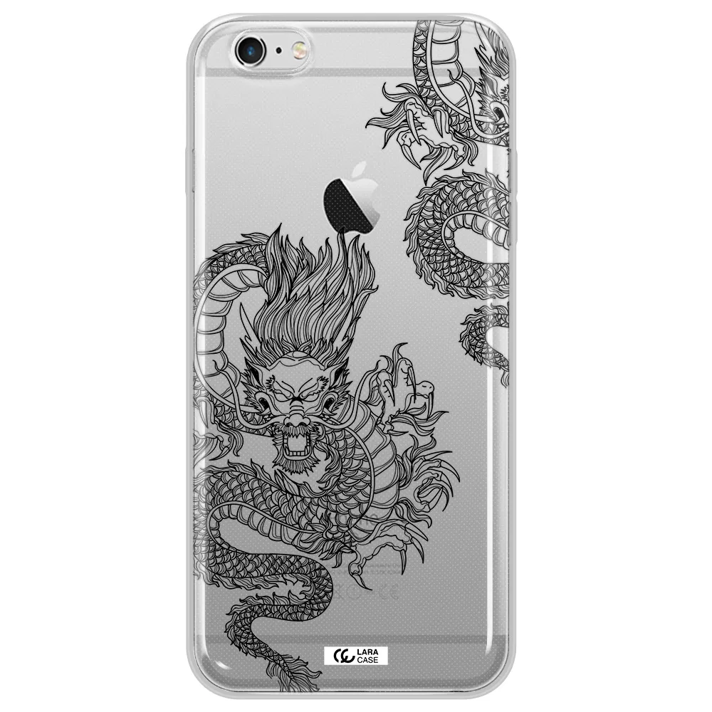 Dragon Line Art Apple iPhone 6 s plus Clear TPU Case