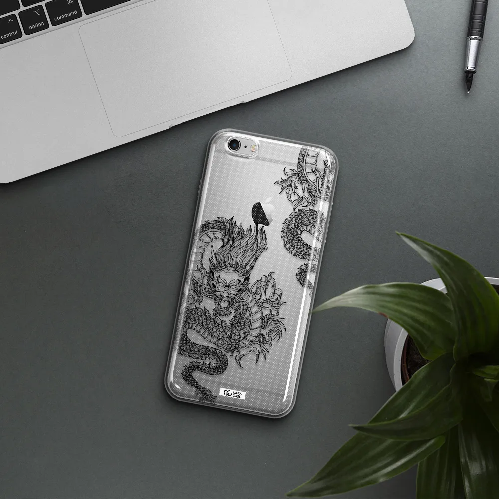 Dragon Line Art Apple iPhone 6 s plus Clear TPU Case