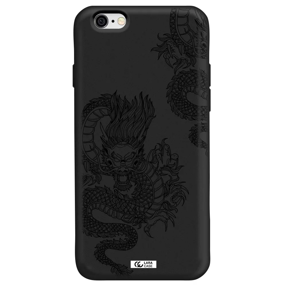 Dragon Line Art Apple iPhone 6 Silicone black Case