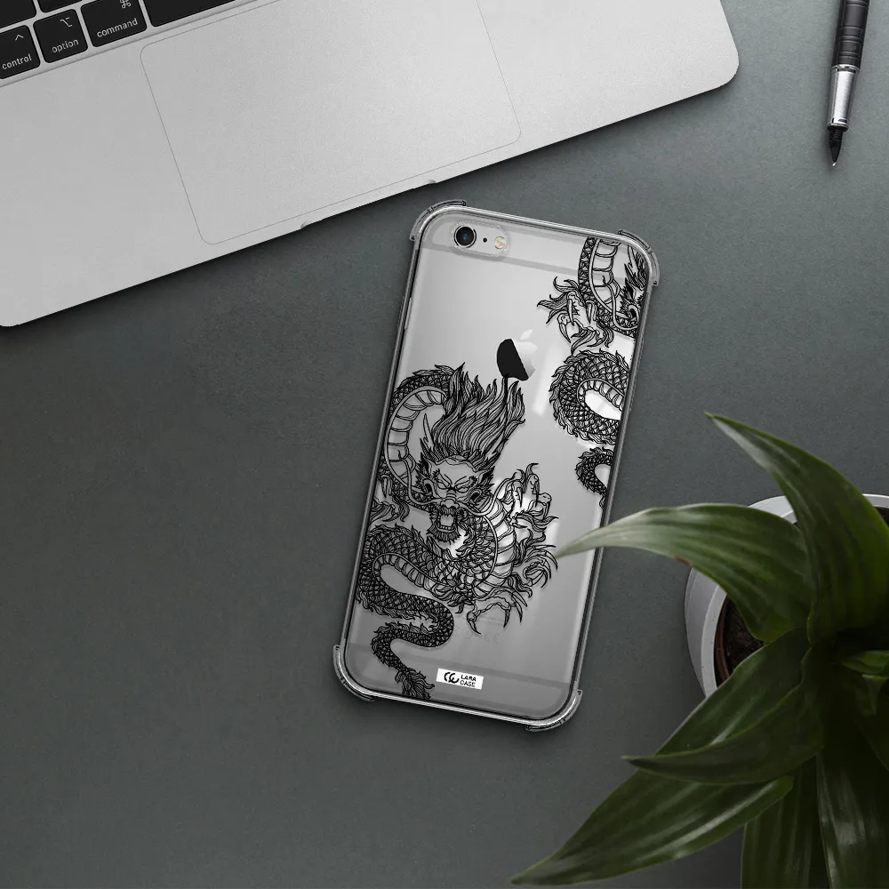 Dragon Line Art Apple iPhone 6S Clear PC Case