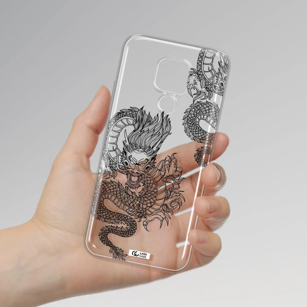 Dragon Line Art Huawei Mate 30 Lite Clear TPU Case