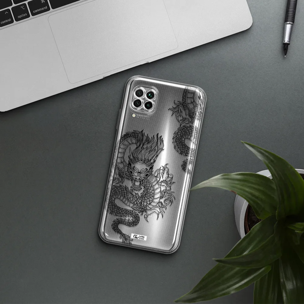 Dragon Line Art Huawei Nova 7I Clear Tpu Case
