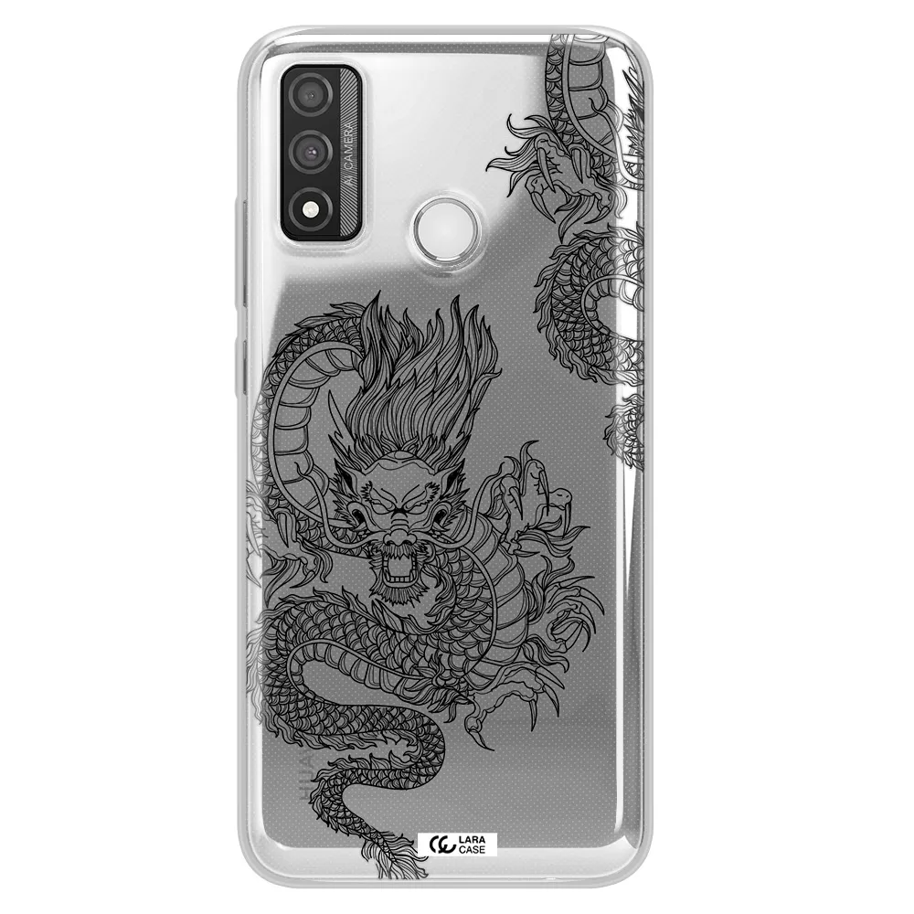Dragon Line Art Huawei P Smart 2020 Clear TPU Case