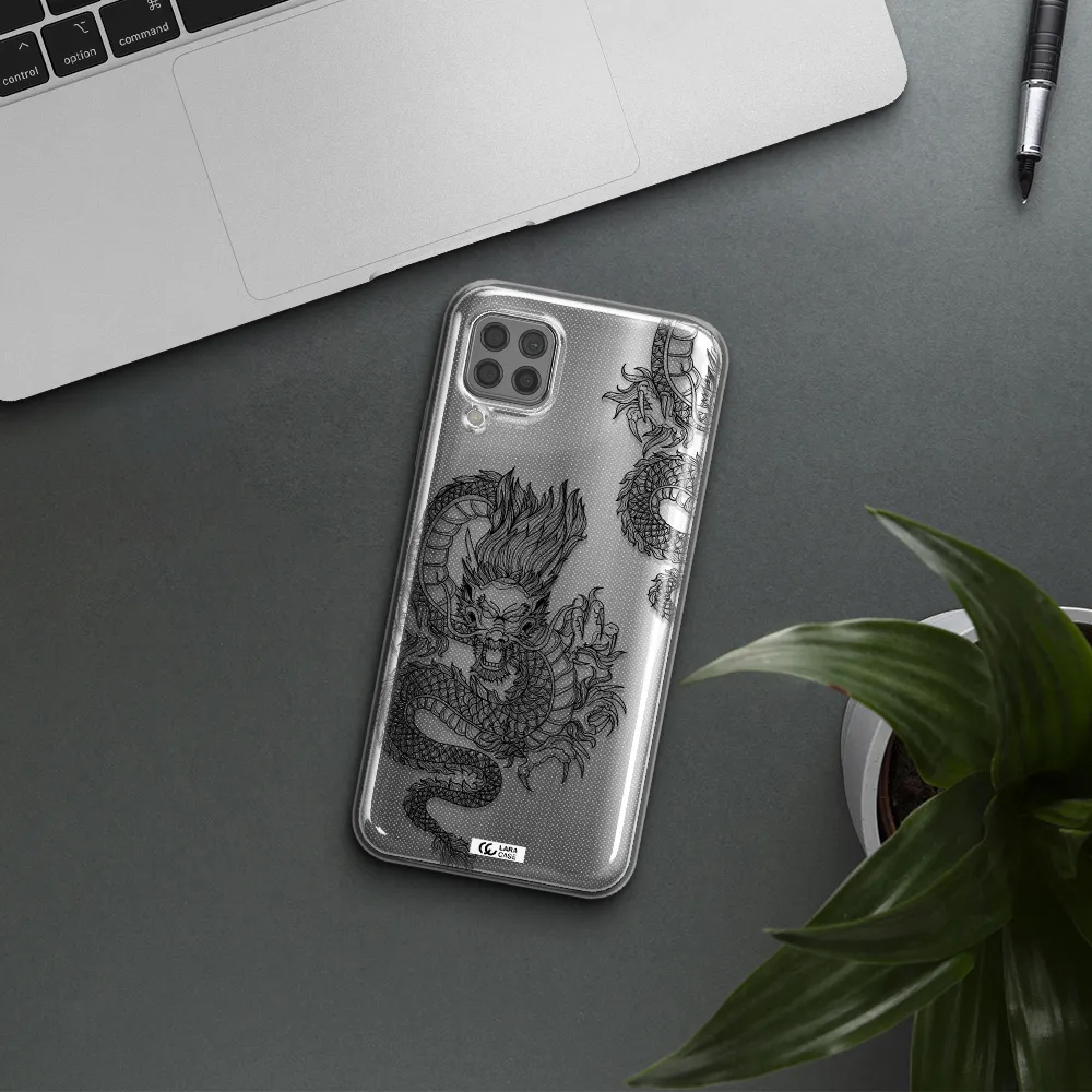 Dragon Line Art Huawei P40 Lite Clear TPU Case
