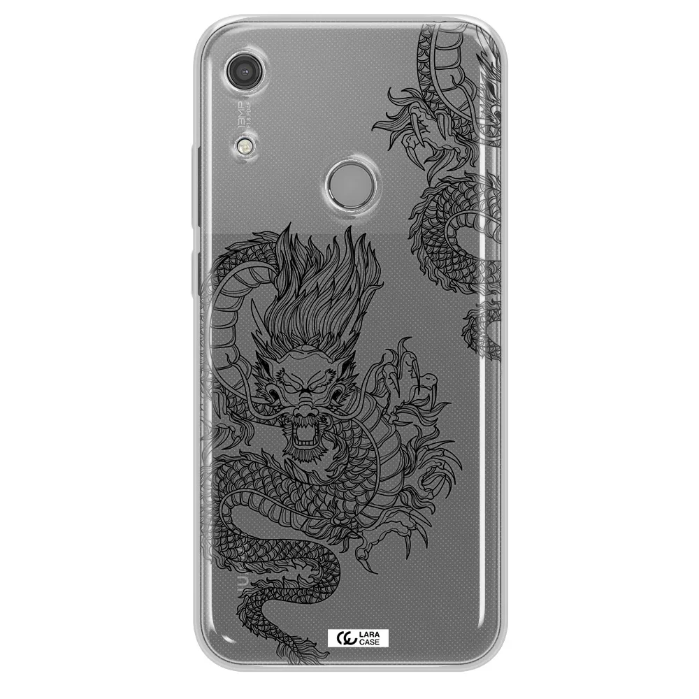 Dragon Line Art Huawei Y6S Clear TPU Case