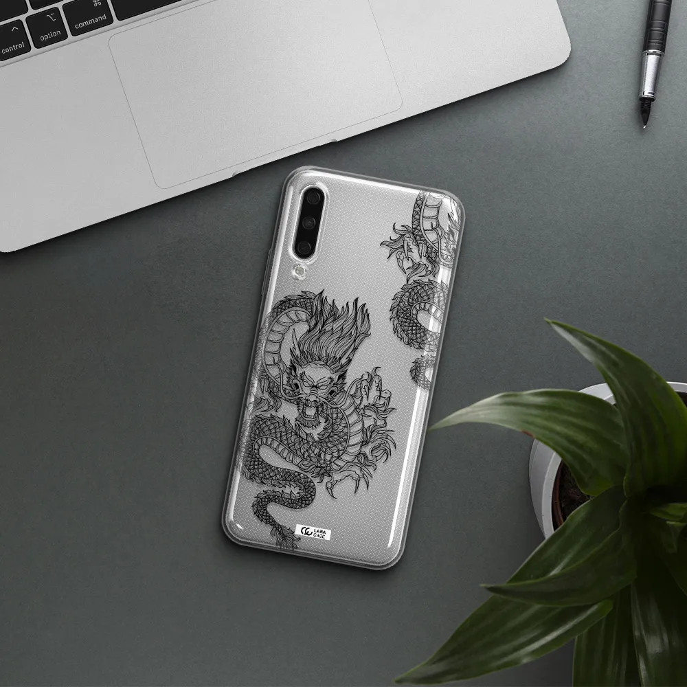 Dragon Line Art Huawei Y9S Clear Tpu Case