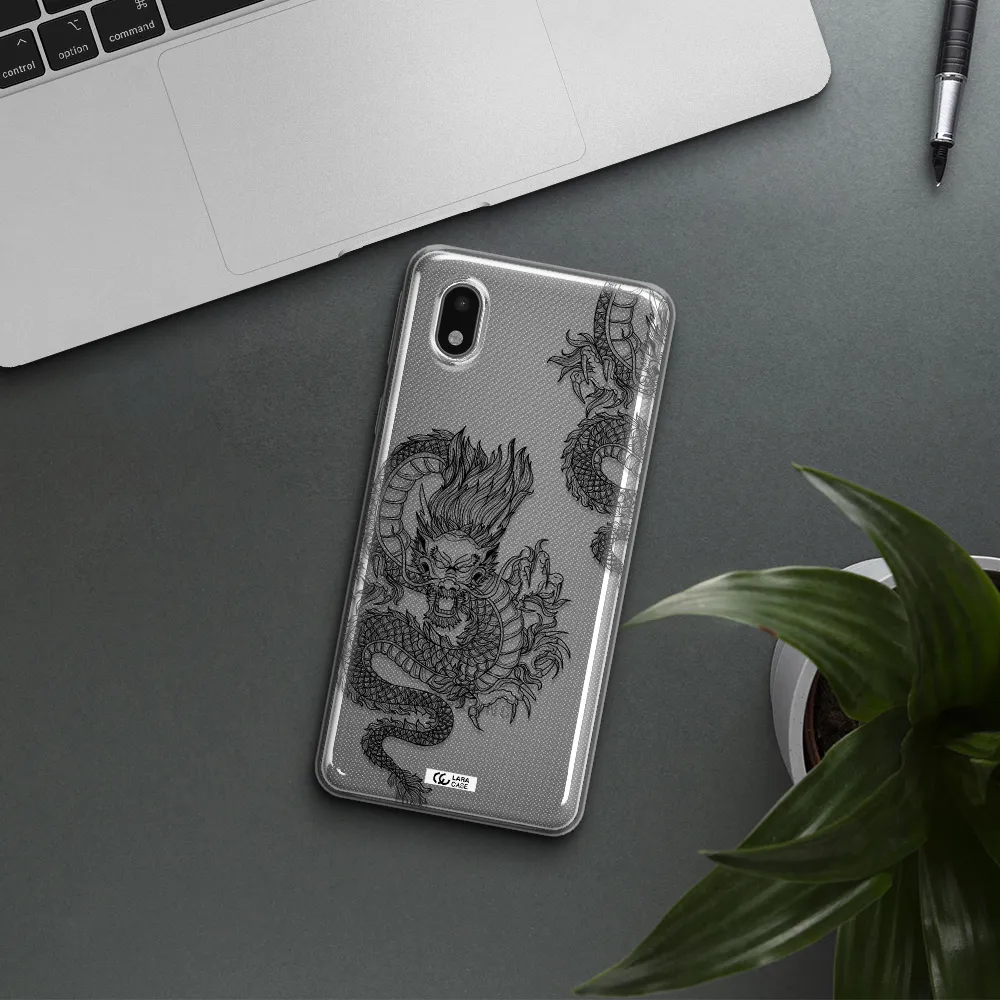 Dragon Line Art Samsung A01 Core Clear Tpu Case