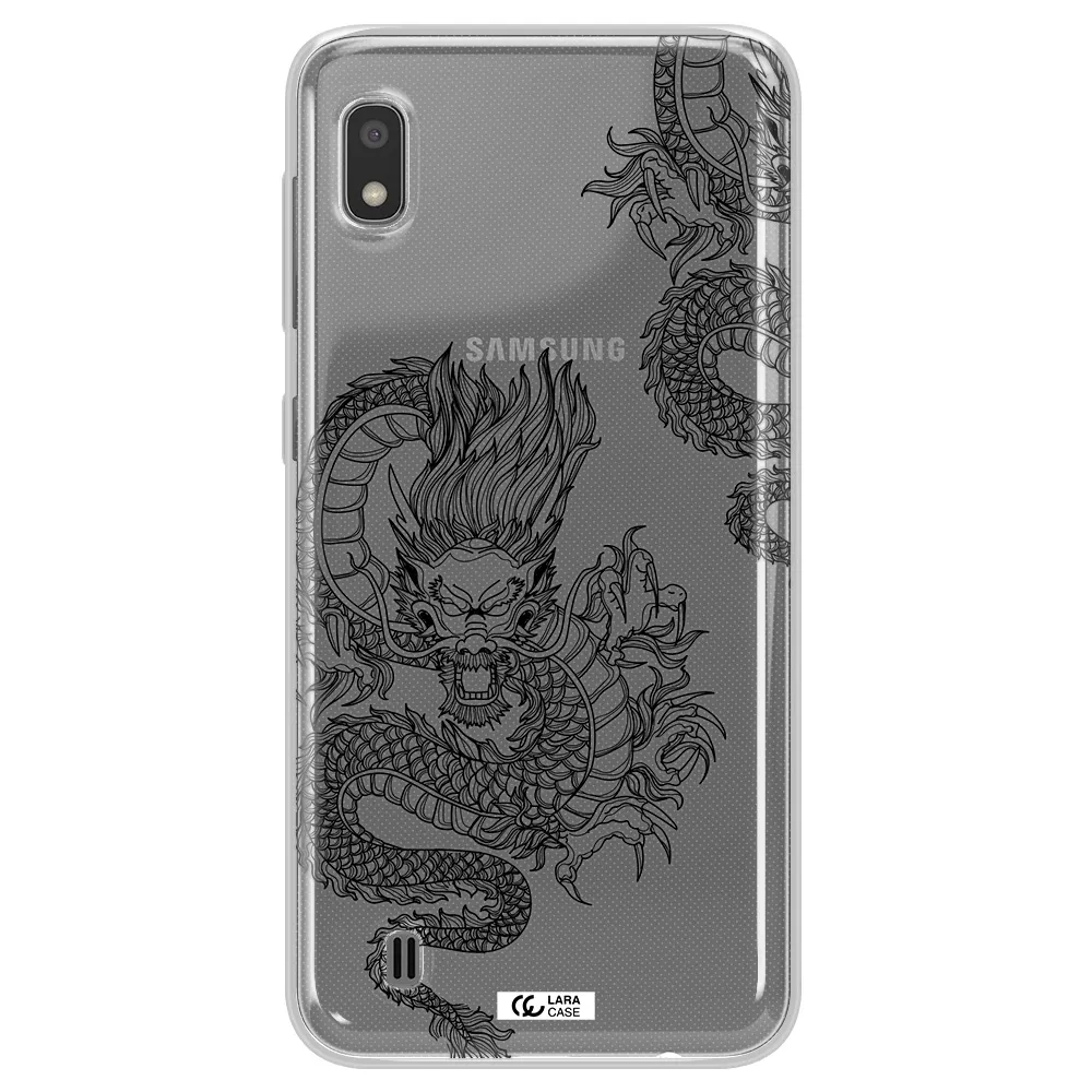 Dragon Line Art Samsung A10 Clear TPU Case