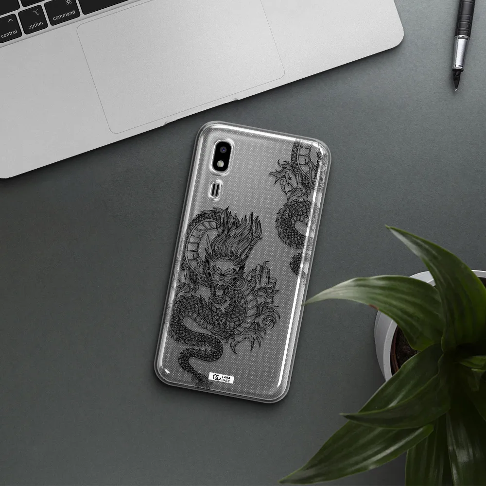 Dragon Line Art Samsung A2 Core Clear TPU Case