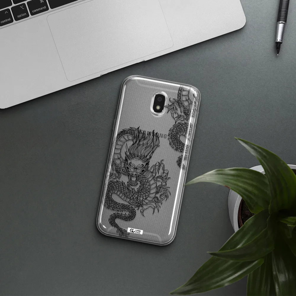 Dragon Line Art Samsung J5 2017 Clear TPU Case