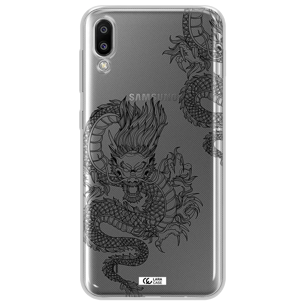Dragon Line Art Samsung M10 Clear TPU Case