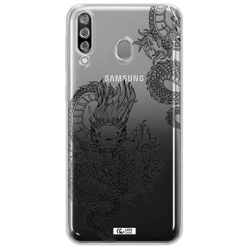 Dragon Line Art Samsung M30 Clear TPU Case