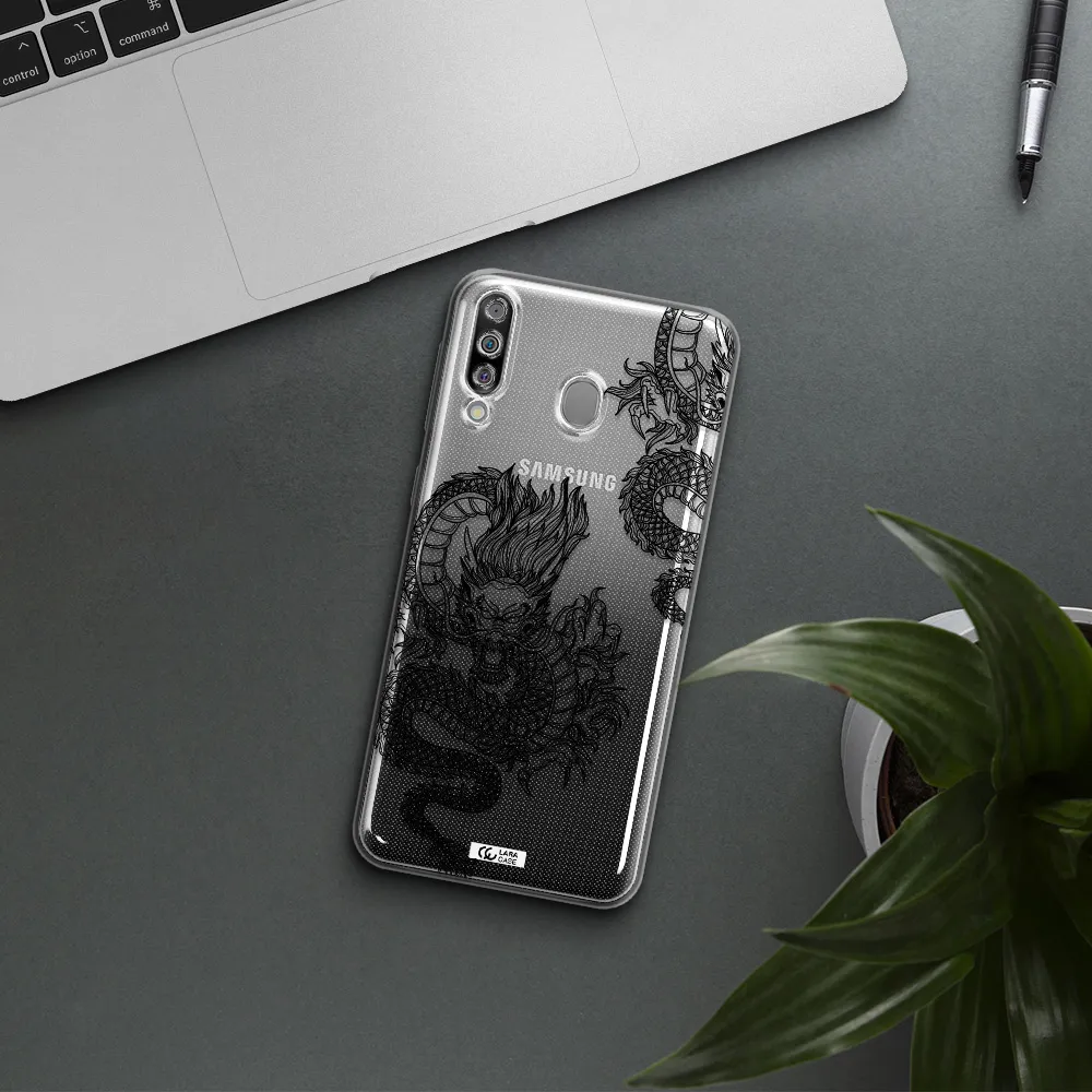 Dragon Line Art Samsung M30 Clear TPU Case