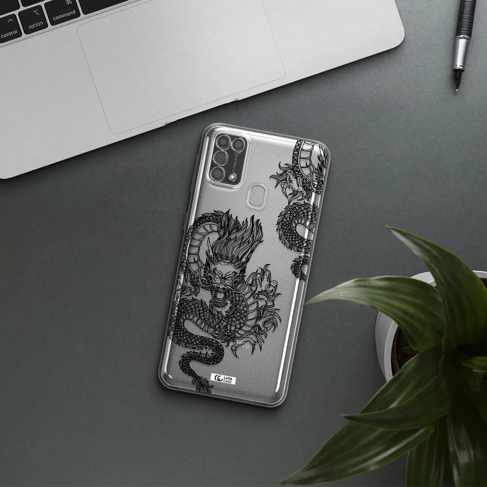 Dragon Line Art Samsung M31 Clear TPU Case