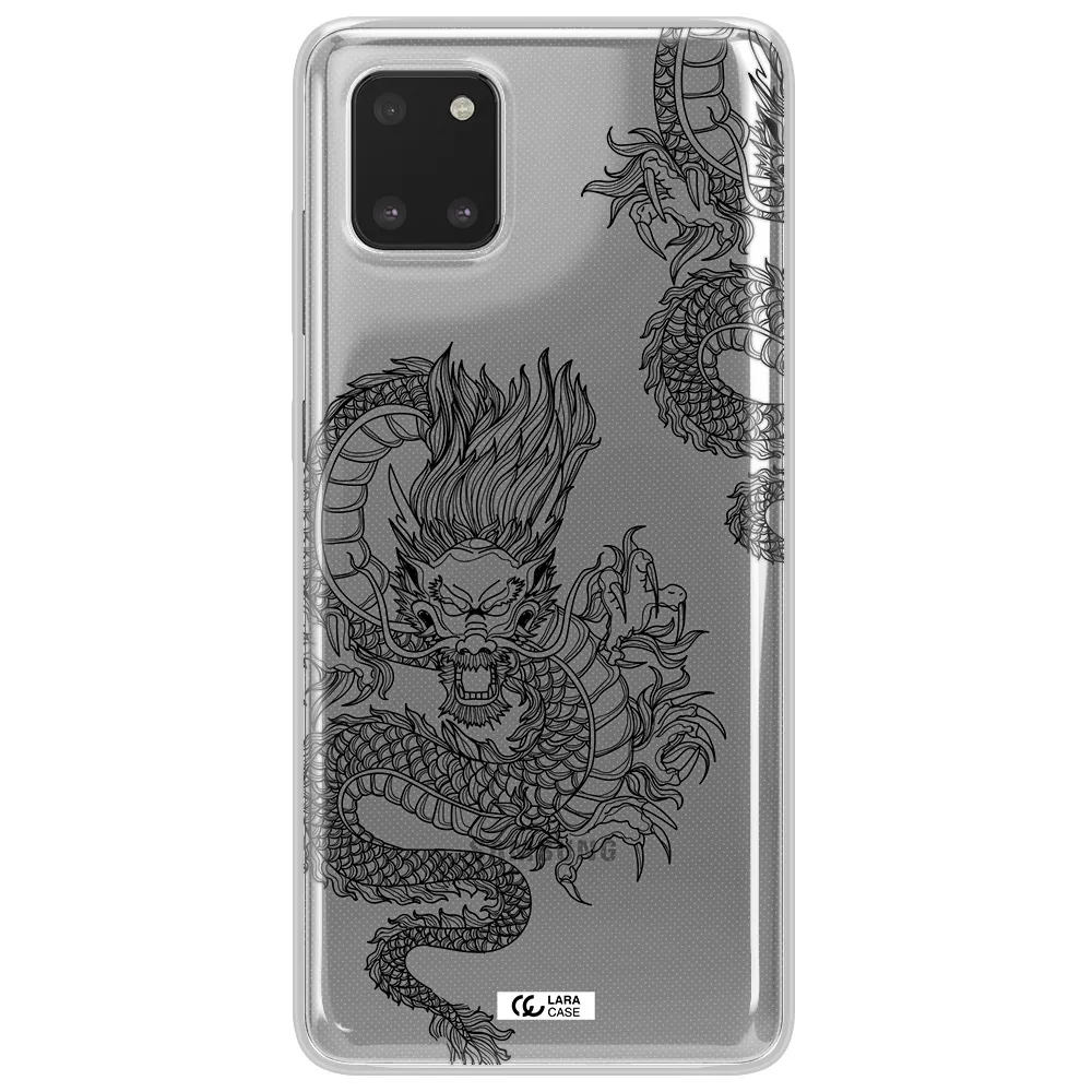 Dragon Line Art Samsung Note 10 Lite Clear TPU Case