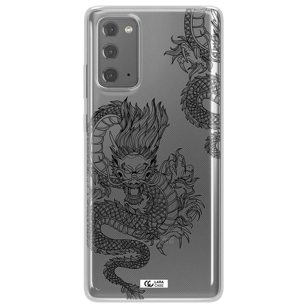Dragon Line Art Samsung Note 20 Clear TPU Case