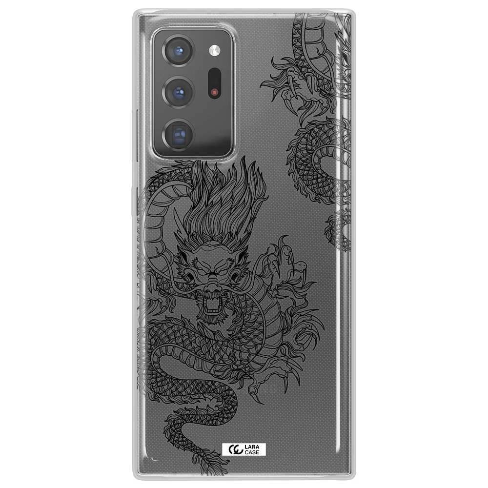 Dragon Line Art Samsung Note 20 Ultra Clear TPU Case