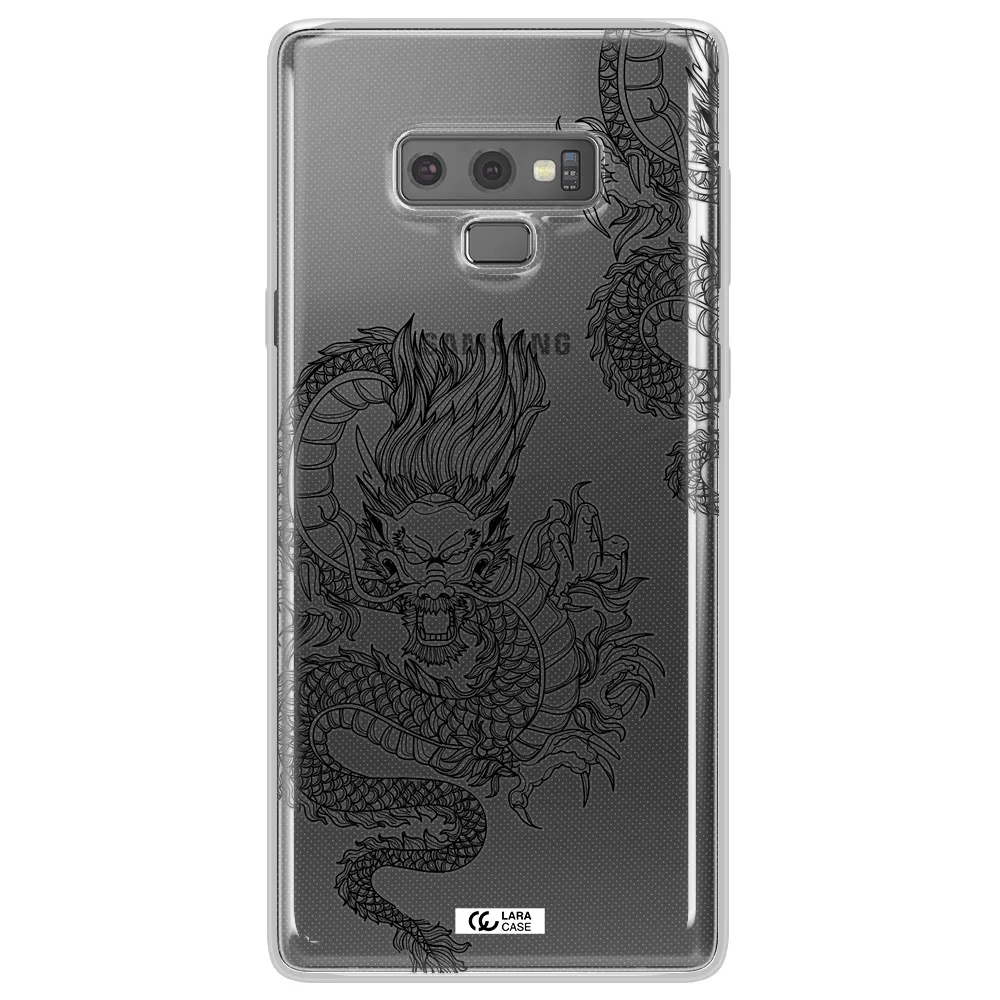 Dragon Line Art Samsung Note 9 Clear TPU Case
