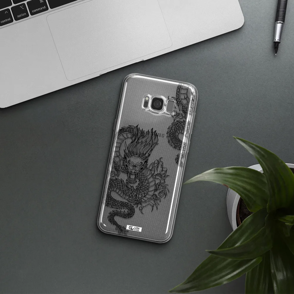 Dragon Line Art Samsung S8 Clear TPU Case
