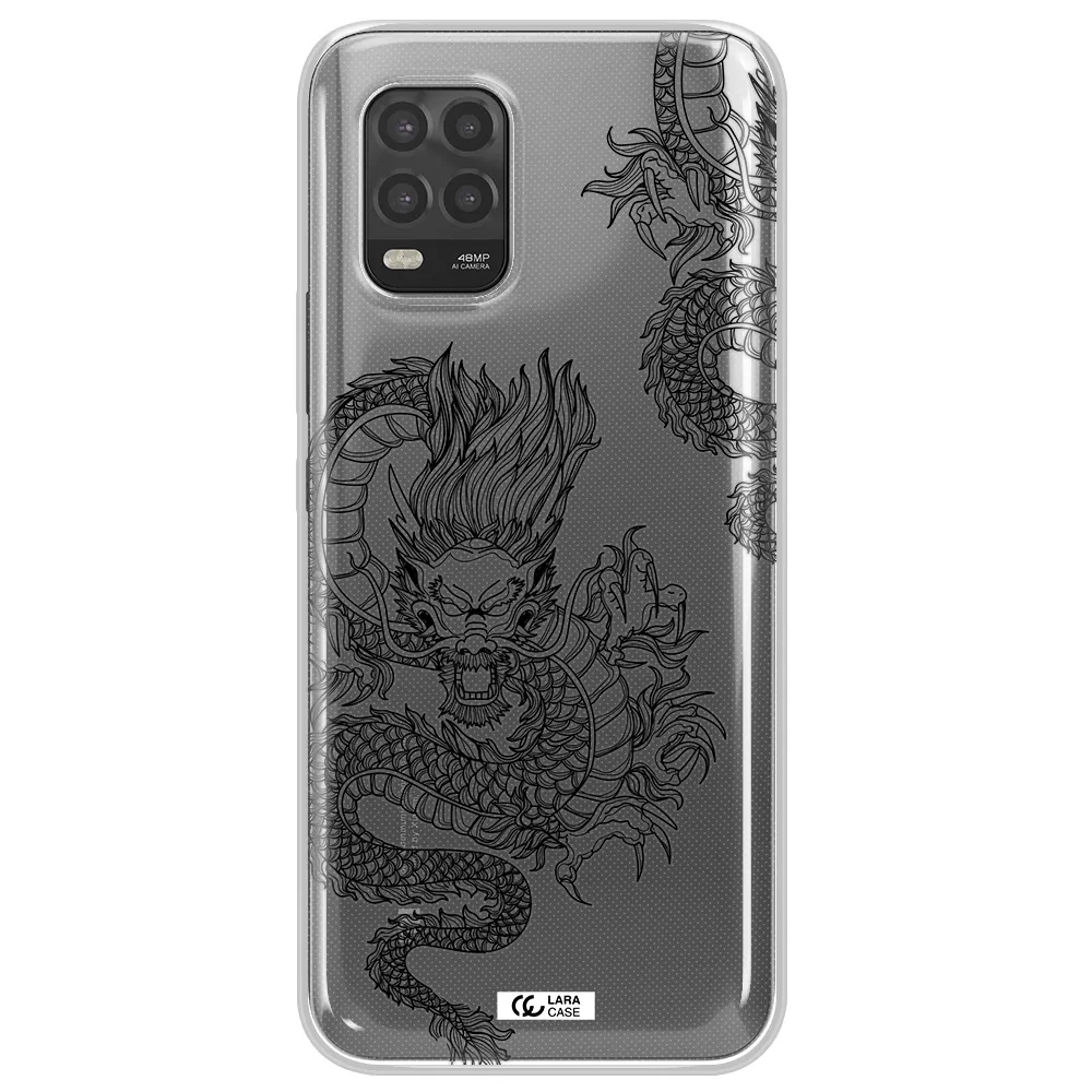 Dragon Line Art Xiaomi Mi 10 Lite Clear TPU Case