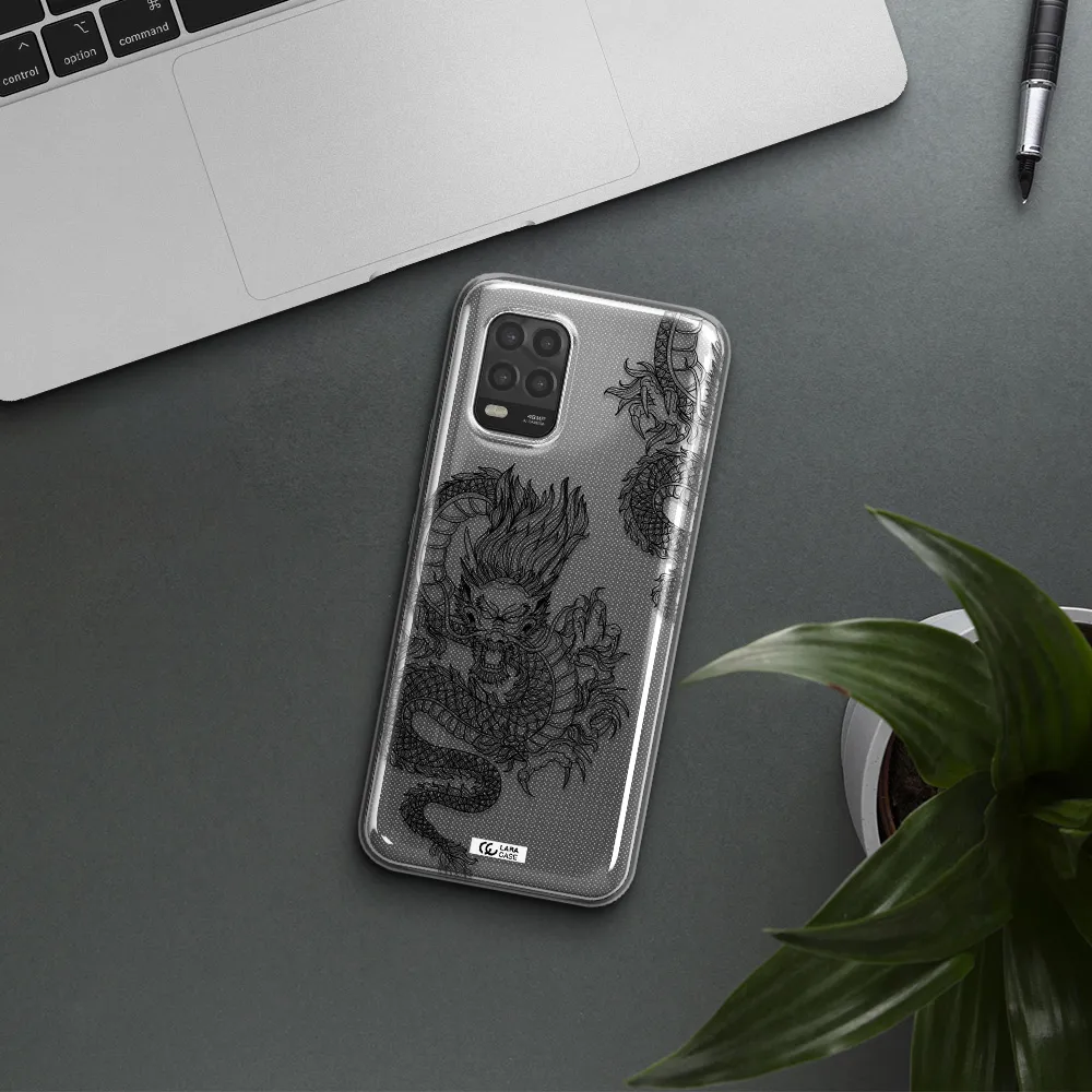 Dragon Line Art Xiaomi Mi 10 Lite Clear TPU Case