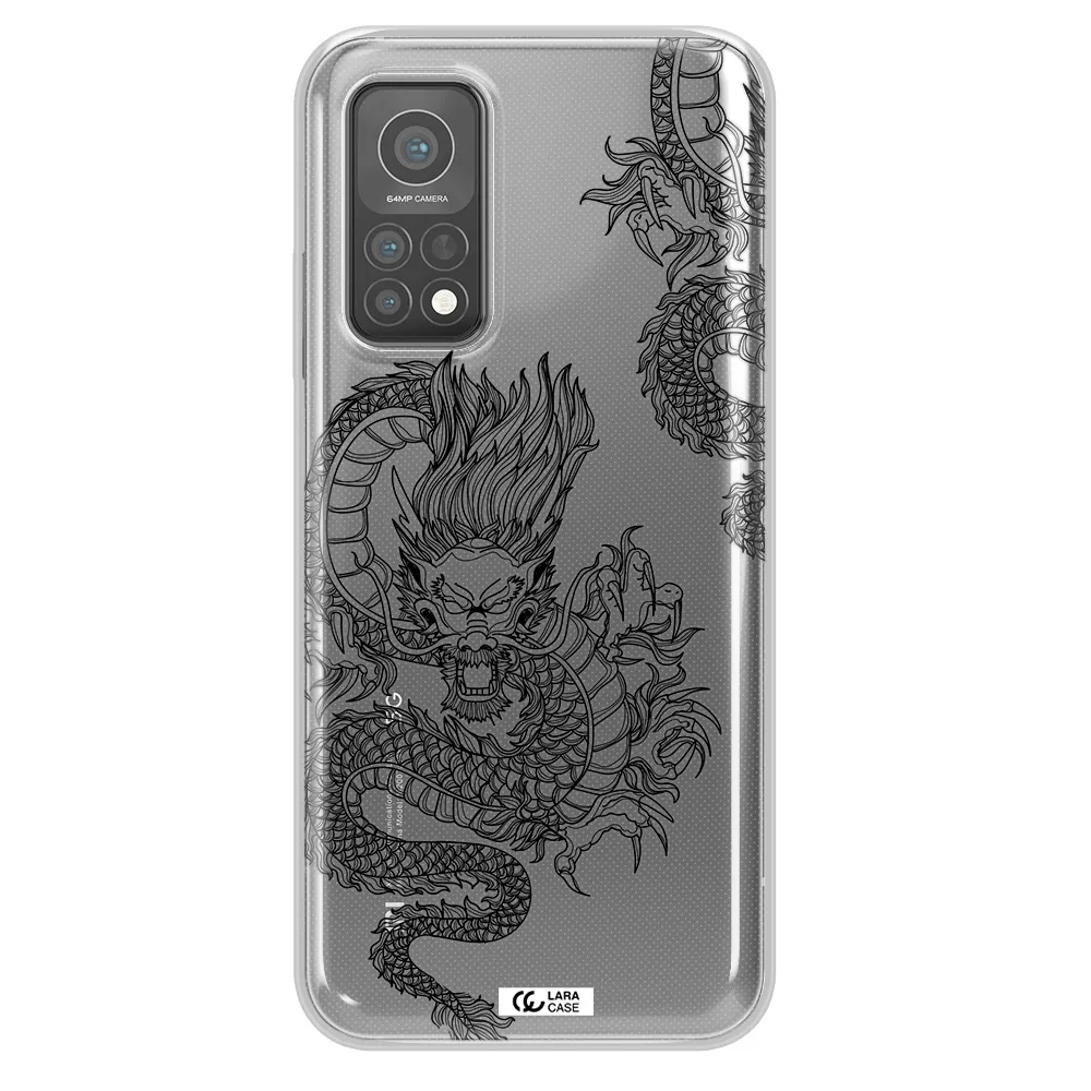 Dragon Line Art Xiaomi Mi 10 T Pro Clear TPU Case