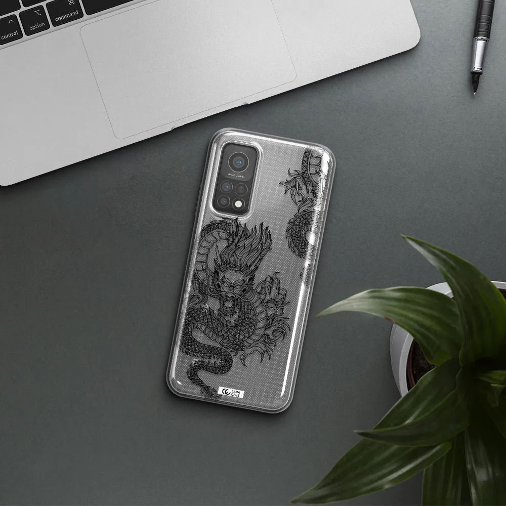 Dragon Line Art Xiaomi Mi 10 T Pro Clear TPU Case