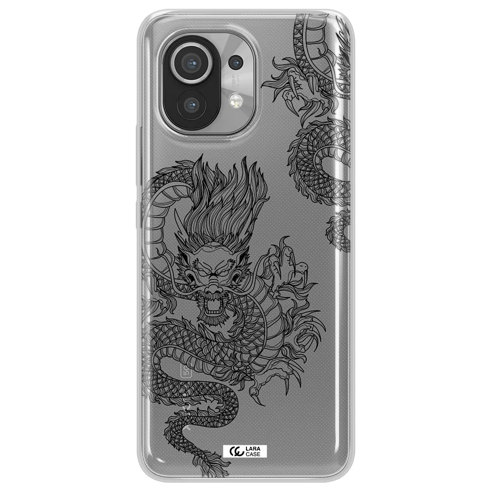 Dragon Line Art Xiaomi Mi 11 Clear TPU Case