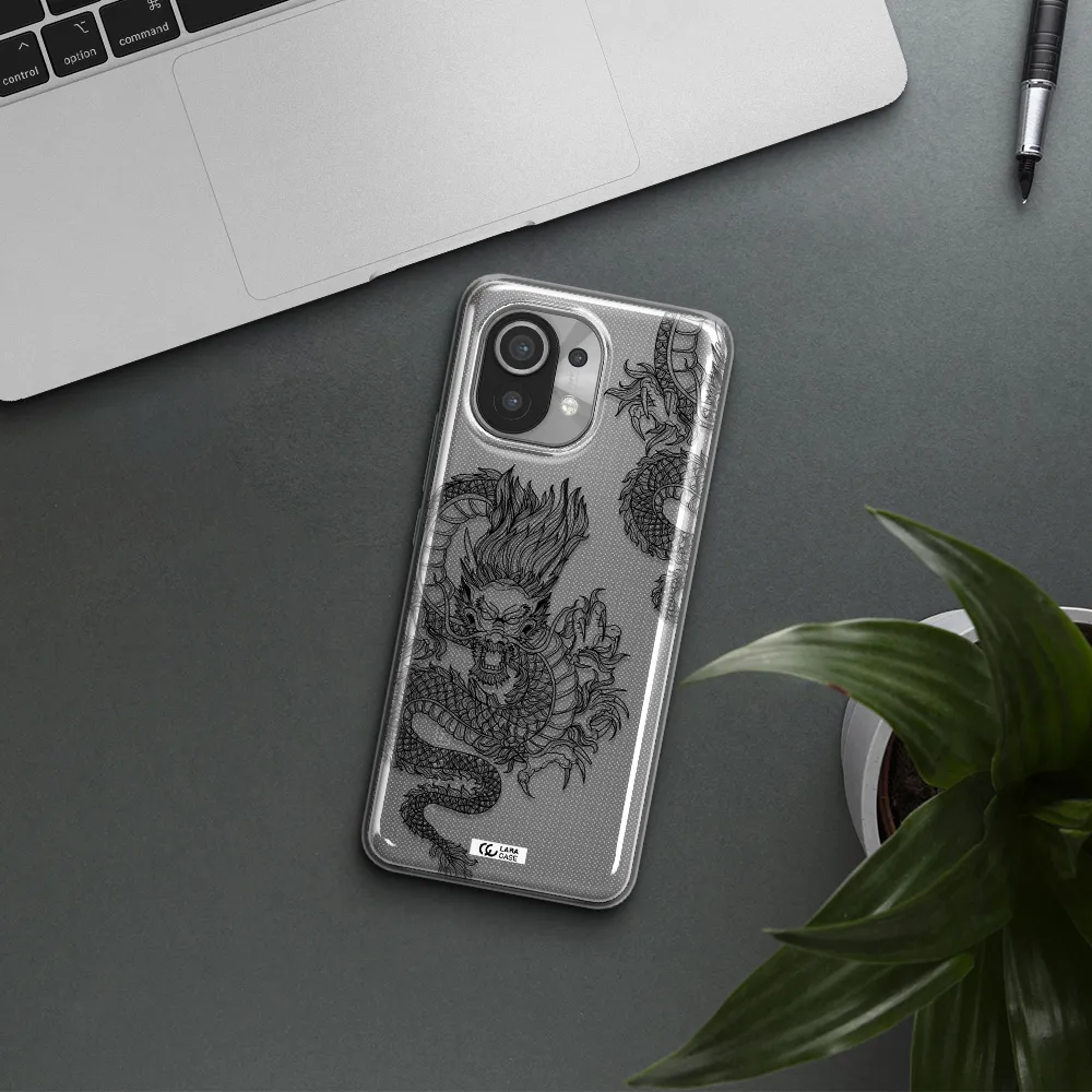 Dragon Line Art Xiaomi Mi 11 Clear TPU Case