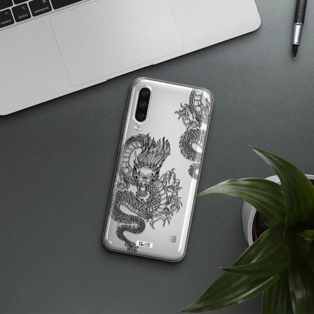 Dragon Line Art Xiaomi Mi A3 Clear Tpu Case