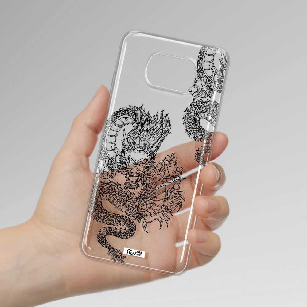 Dragon Line Art Xiaomi Poco X3 Clear TPU Case