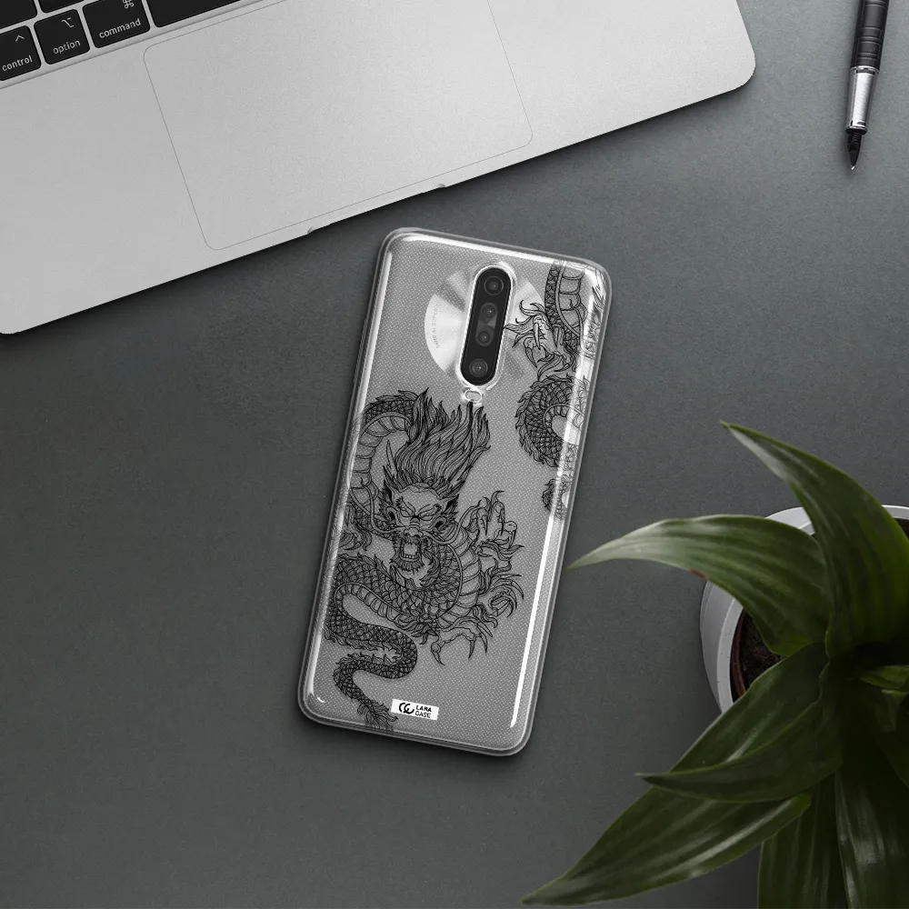 Dragon Line Art Xiaomi Redmi K30 Clear TPU Case