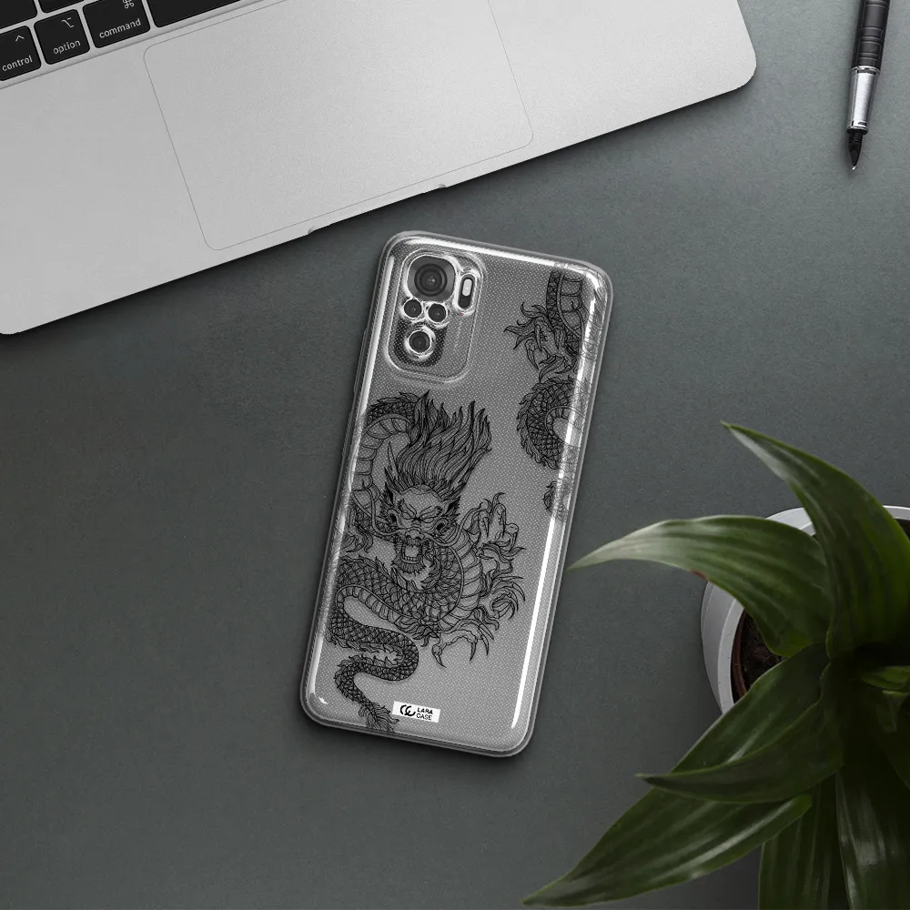 Dragon Line Art Xiaomi Redmi Note 10S Clear Tpu Case
