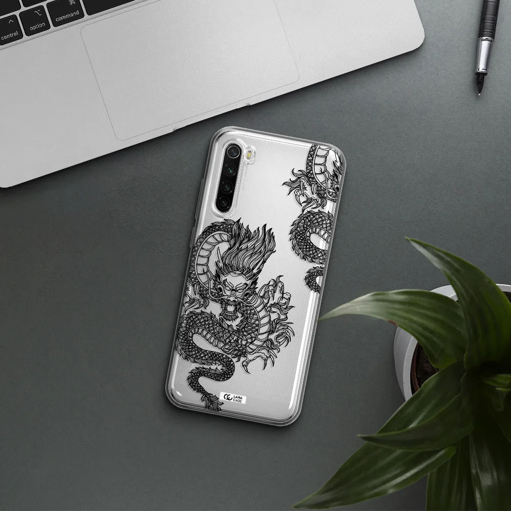 Dragon Line Art Xiaomi Redmi Note 8T Clear Tpu Case