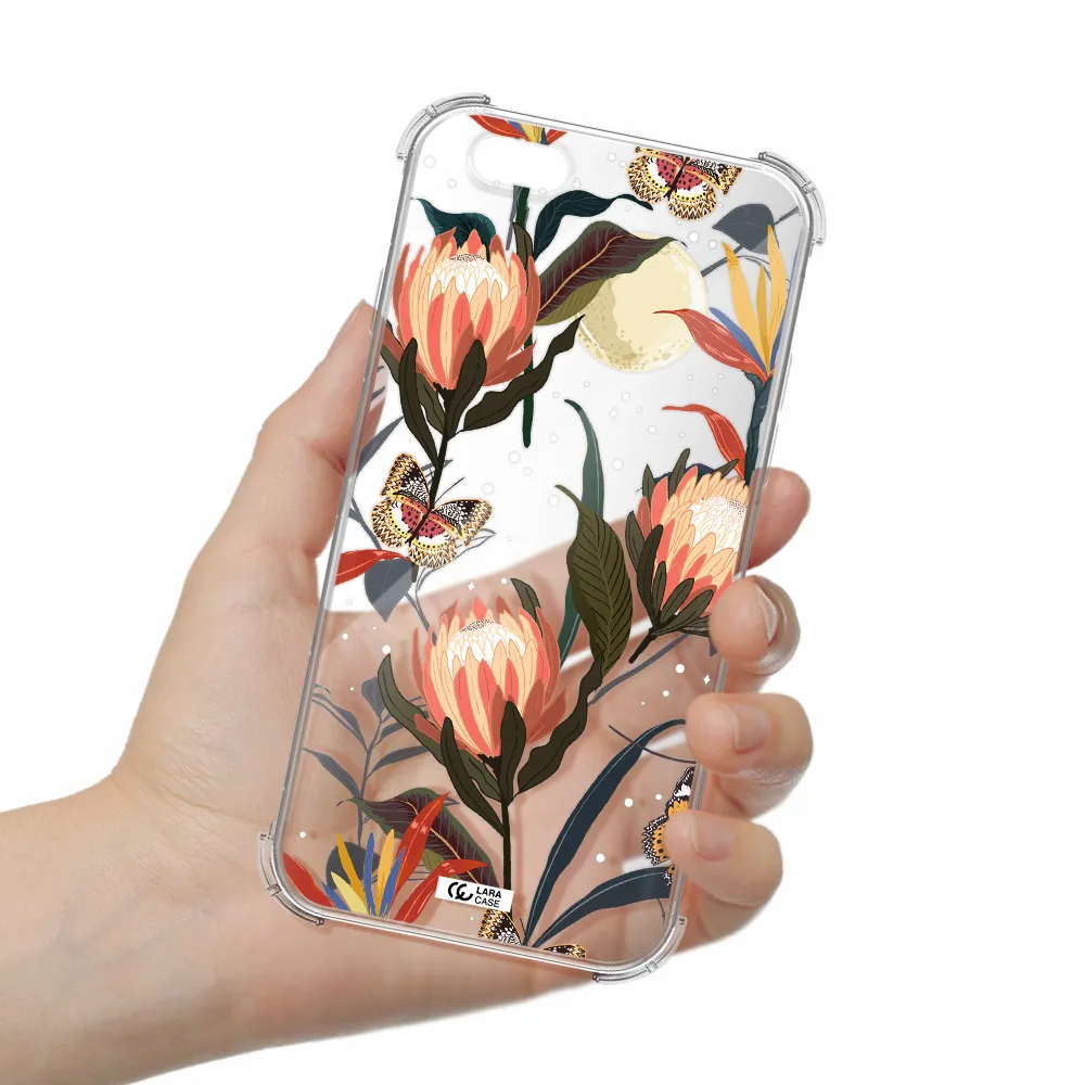 Moon Butterfly Flower Apple iPhone 6 Clear PC Case