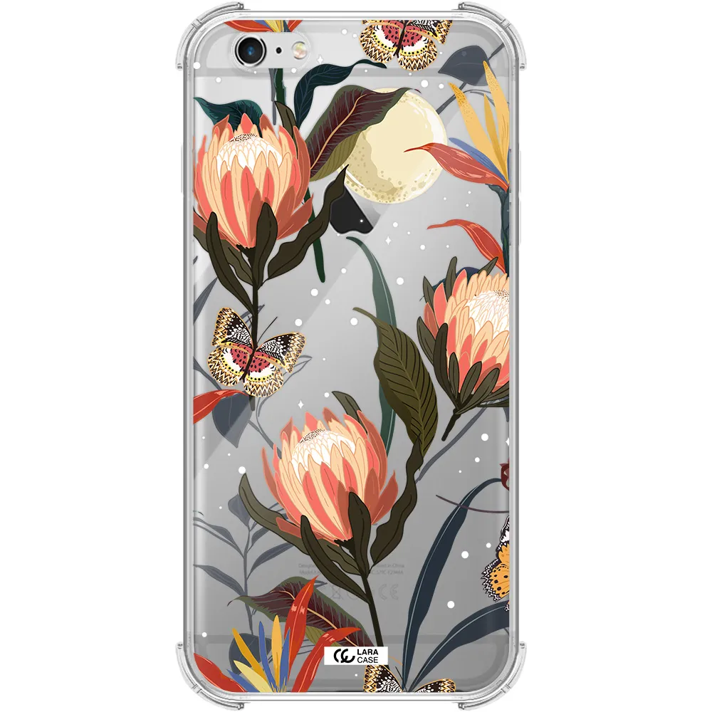 Moon Butterfly Flower Apple iPhone 6S Clear PC Case