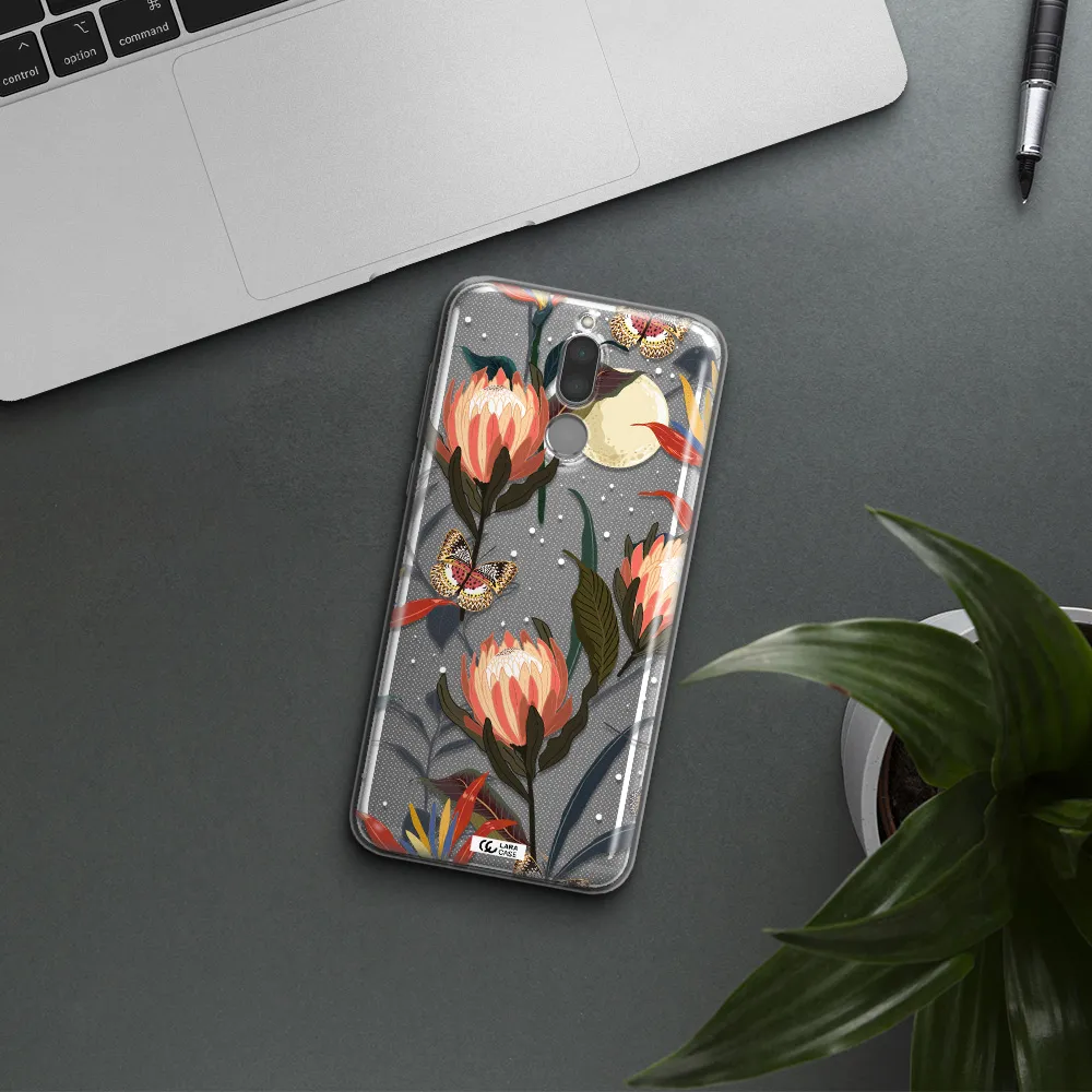 Moon Butterfly Flower Huawei Mate 10 Lite Clear TPU Case